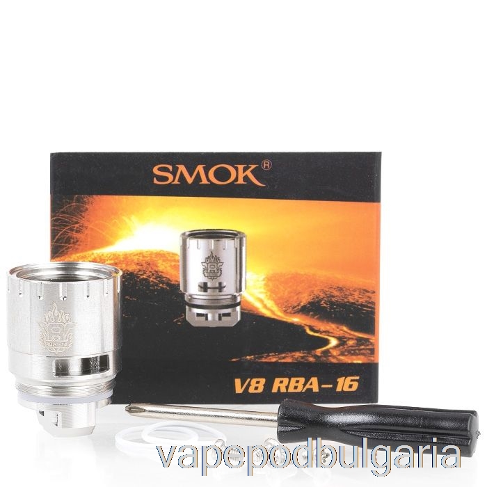 Vape Технически характеристики Smok Tfv8 турбо двигатели резервни бобини V8 Rba-16 скоба двустойка (пакет от 1)